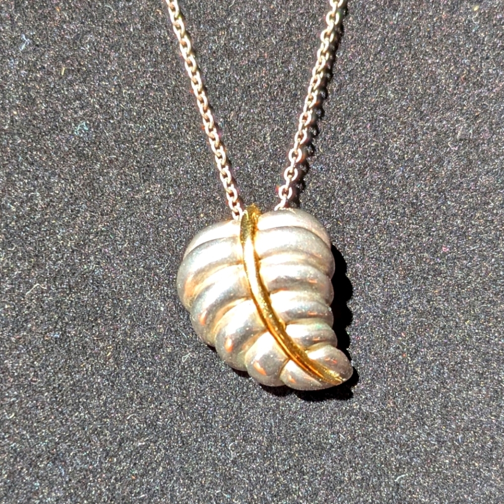 Sterling Silver and 18k Pendant and chain